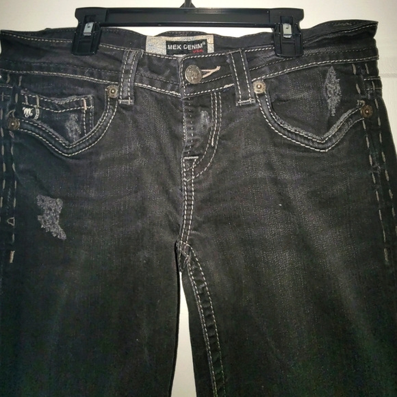 MEK Oaxaca Women's Black Jeans Size 29/34 - Picture 3 of 16